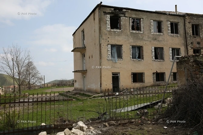 Агдере и прилегающие села после ударов азербайджанской армии (фото)