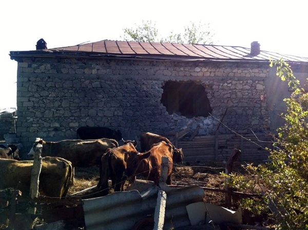 Müdafiə Nazirliyi ermənilərin Qarabağda dağıtdığı evin fotolarını yaydı (FOTO)