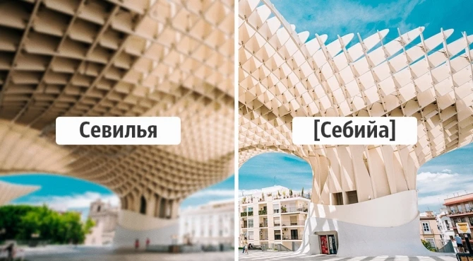 Названия городов на языке местных