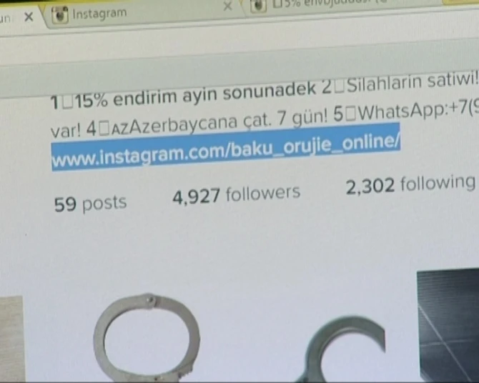 В Азербайджане арестован мужчина, продававший оружие в «İnstagram» и «Facebook» (фото)