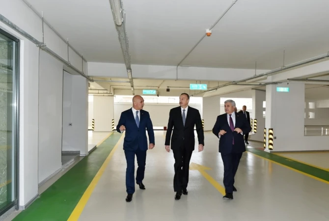 8-ci Kilometr qəsəbəsində çoxmərtəbəli avtomobil dayanacağı istifadəyə verilib (FOTO)