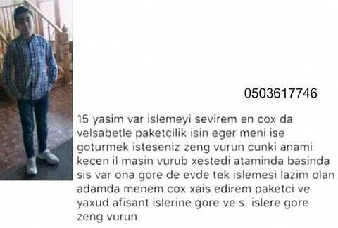 Azərbaycanda 15 yaşlı oğlandan insanlara ürəksızladan müraciət (FOTO)