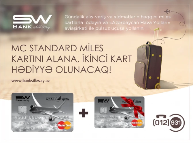 Bank Silk Way дает старт новой кампании «MasterCard Miles 1+1»