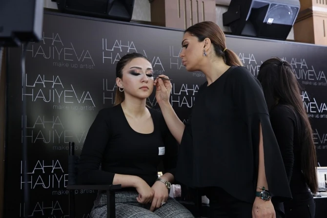 Известный визажист Илаха Гаджиева провела make-up-семинар в Баку (видео)