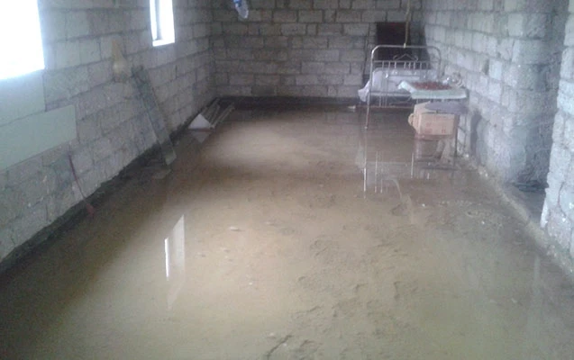 Bakının kəndində evləri su basdı - FOTOLAR