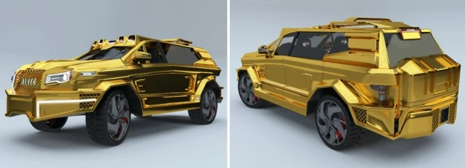 Трампу предложили президентский внедорожник из золота и бриллиантов (видео)