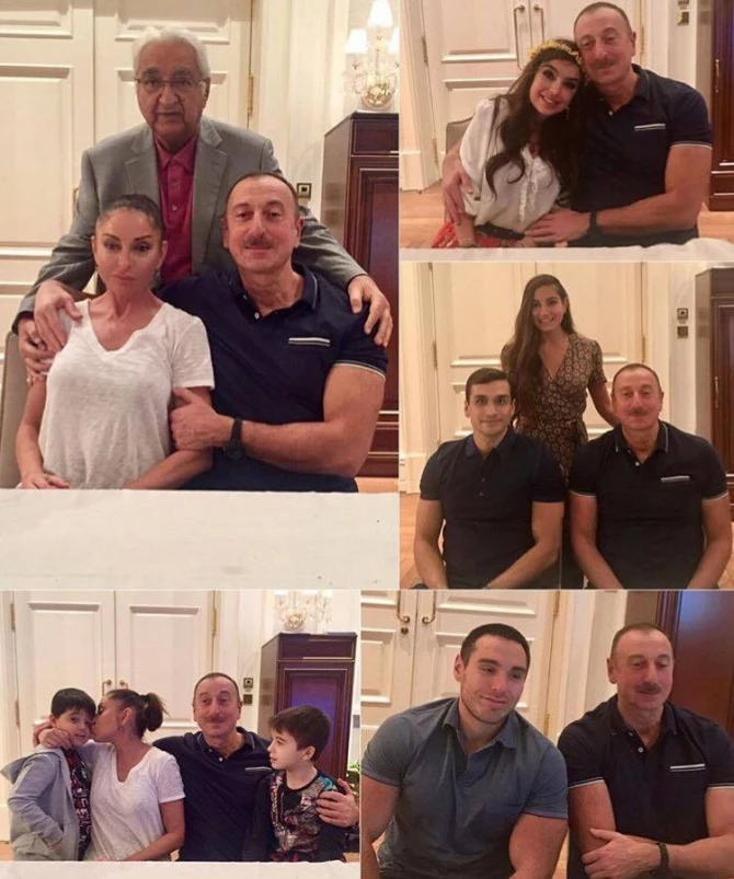 Ильхам Алиев за столом именинника - ФОТО