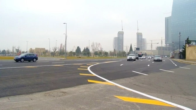 Bakının ən təhlükəli yolu təmir olundu (FOTO)