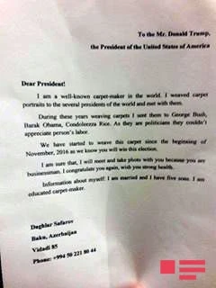 Особый подарок Дональду Трампу из Азербайджана (фото)