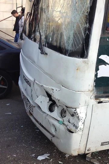 Bakıda avtobus qəzası (FOTO)