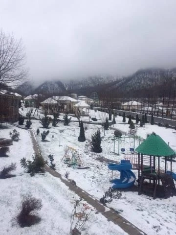 Qəbələyə qar yağdı - FOTO