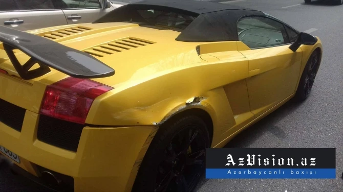 Bakıda “Lamborghini” ilə 07 toqquşdu (FOTO)