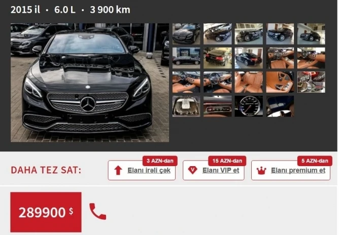 Самые дорогие автомобили, продаваемые в Азербайджане - 500-600 тысяч (Цены)
