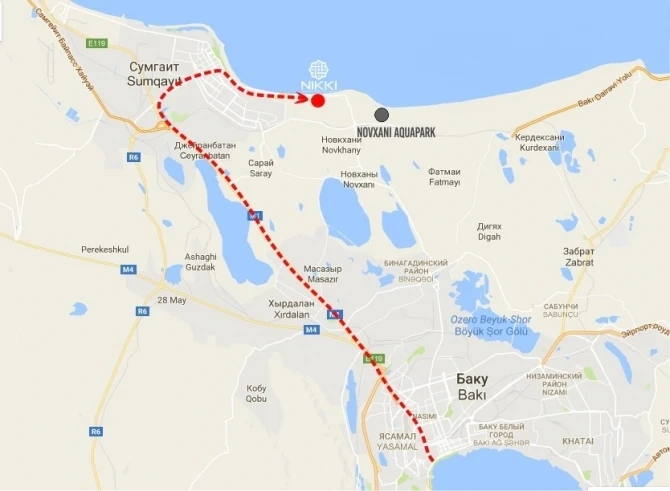 Семейный завтрак на берегу моря: NİKKİ Novxanı