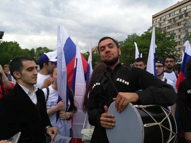 Азербайджанцы организовали флешмоб в Москве (видео)
