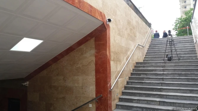 Открылся подземный пешеходный переход на одном из проспектов Баку (фото)