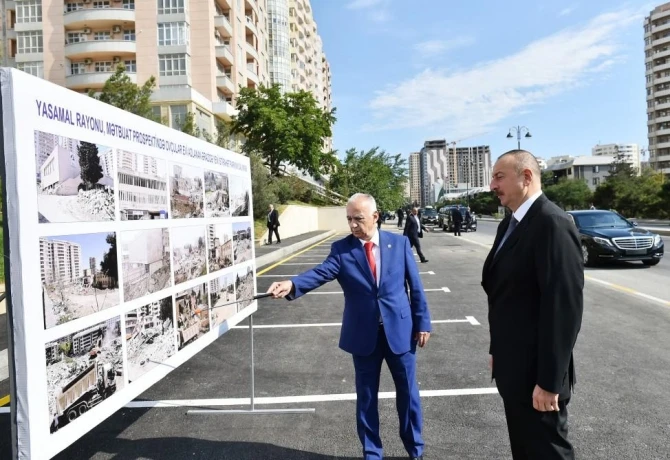Ильхам Алиев ознакомился с условиями, созданными в новом парке в Баку (фото)