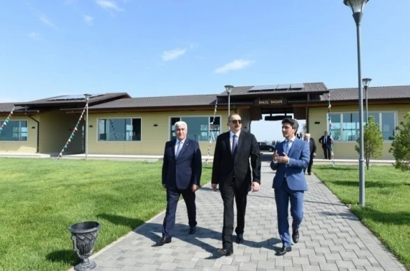 Ильхам Алиев в центре развлечений и отдыха (фото)