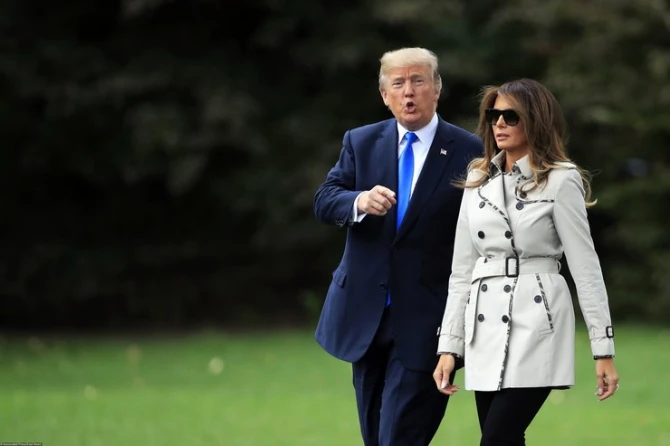 Торжество серого и бежевого: Меланья Трамп выбрала идеальный осенний тренч (фото)