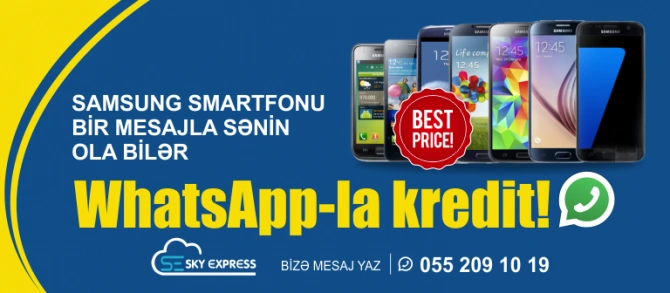 Впервые в Азербайджане! По Whatsapp можно будет приобрести телефон в кредит