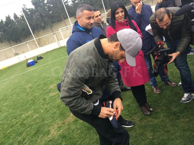“Qarabağ”ın axşam məşqində sürpriz qonaq - FOTO