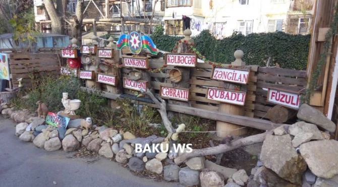 Bakıda Qarabağ qazisi pensiya pulu ilə fantastik mənzərə yaratdı (VİDEO)