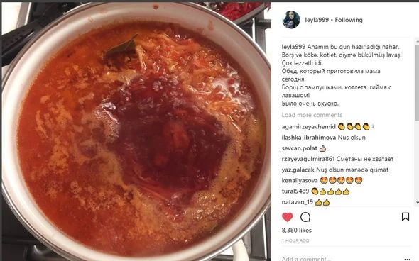 Лейла Алиева показала обед, приготовленный первой леди Азербайджана (фото)