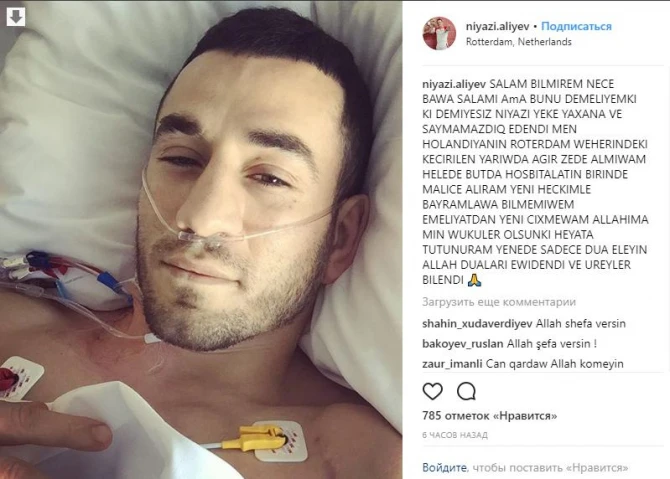 Karateçi Niyazi əməliyyat olunub, dostlarına mesaj yolladı (FOTO)
