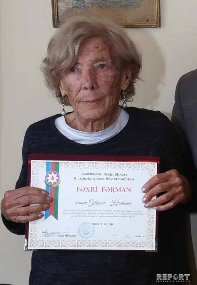 95-летняя внучка Топчибашева хочет посетить Баку