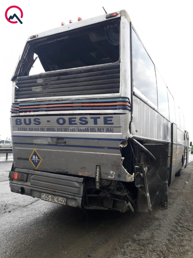 Nabrandan Bakıya gələn 3 avtobus qəzaya uğradı - Yaralılar var (FOTO)