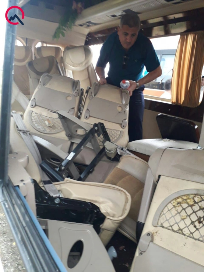 Nabrandan Bakıya gələn 3 avtobus qəzaya uğradı - Yaralılar var (FOTO)