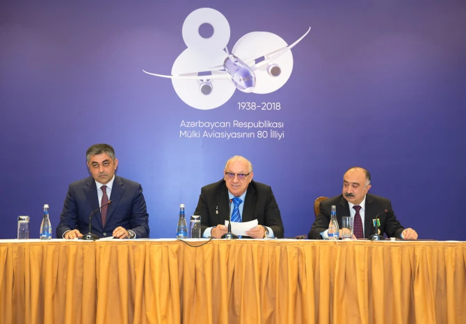 Aviatorlar Azərbaycan mülki aviasiyasının 80 illik yubileyini təntənə ilə qeyd ediblər