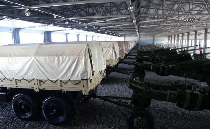 Закир Гасанов открыл воинскую часть ракетных и артиллерийских войск в прифронтовой зоне (фото)
