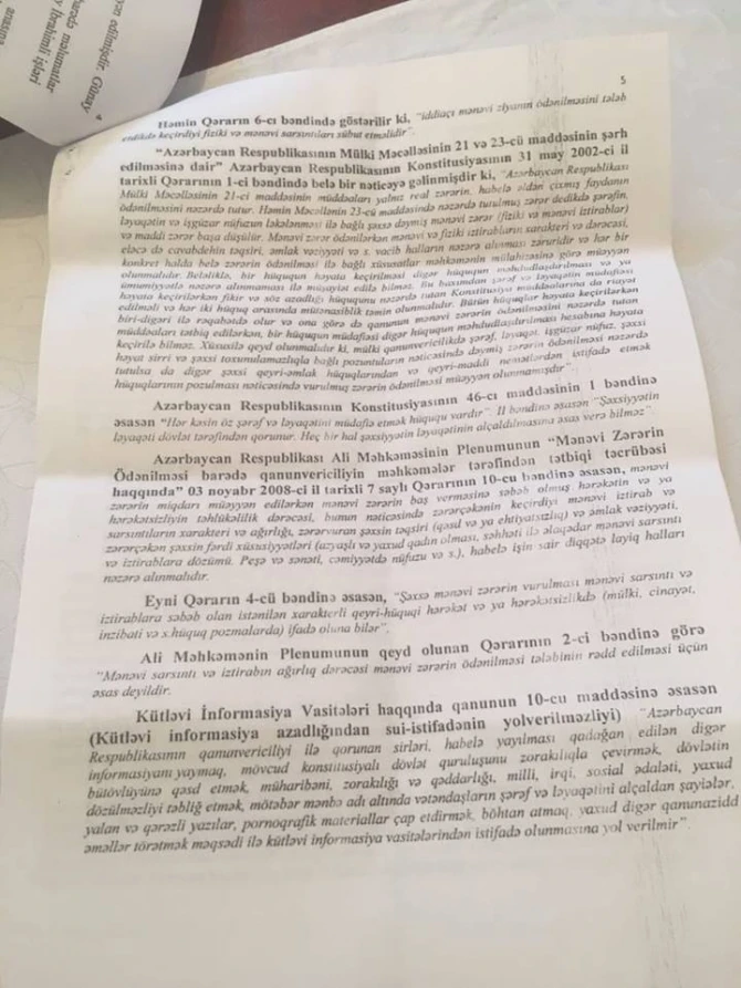 Günay İbrahimli tanınmış jurnalisti məhkəməyə verdi: 100 min manat təzminat davası! - FOTO Günay İbrahimli tanınmış jurnalisti məhkəməyə verdi: 100 min manat təzminat davası! - FOTO