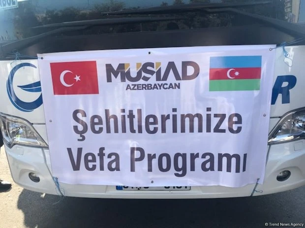 Şamaxıda şəhid türk əsgərinin abidəsinin açılış mərasimi keçirilib - FOTO