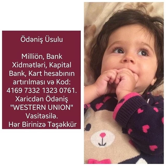 2 yaşlı körpənin xeyirxah insanlara ehtiyacı var – FOTO