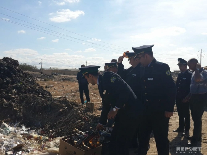 Ermənistandan gətirilmiş istifadəsi qadağan olunan içkilər aşkar olundu – FOTO