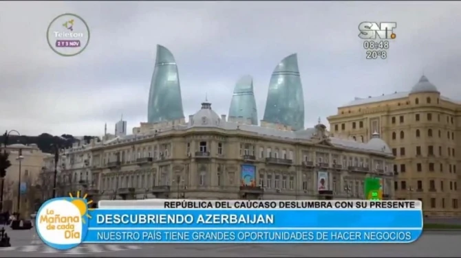 Paraqvayın SNT televiziya kanalı Azərbaycan haqqında reportaj yayımlayıb – FOTO