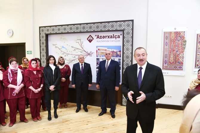 Президент и первая леди приняли участие в открытии Агдамского филиала 