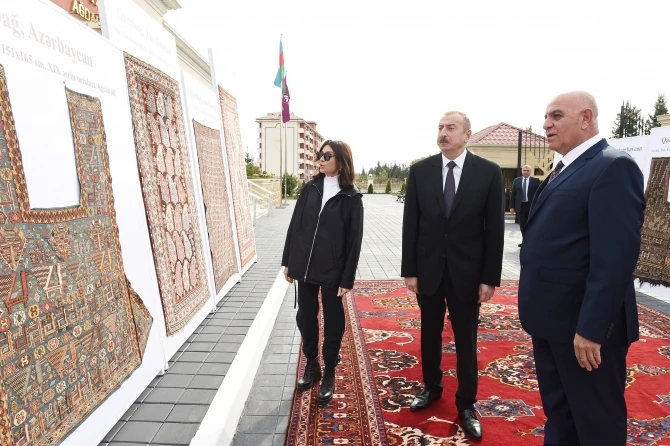 Президент и первая леди приняли участие в открытии Агдамского филиала 