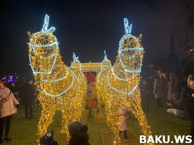 Сказочная новогодняя атмосфера в бакинском парке 