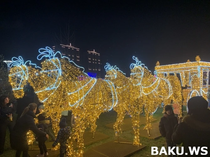 Сказочная новогодняя атмосфера в бакинском парке 