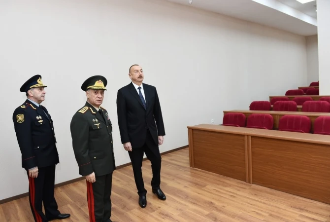 Ильхам Алиев на открытии нового здания Полицейской академии - ФОТО