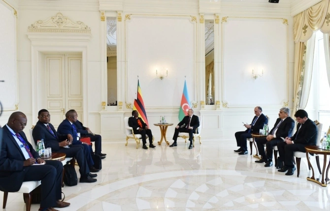 Azərbaycan və Zimbabve prezidentlərinin görüşü olub - FOTOLAR