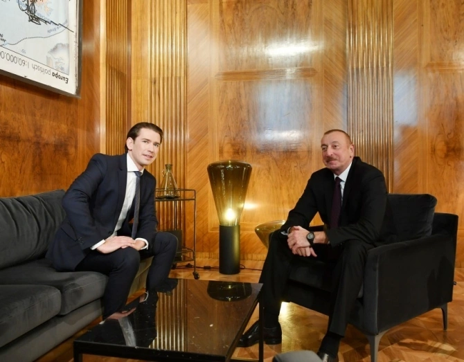 İlham Əliyev Avstriyanın Federal Kansleri ilə görüşüb - FOTO