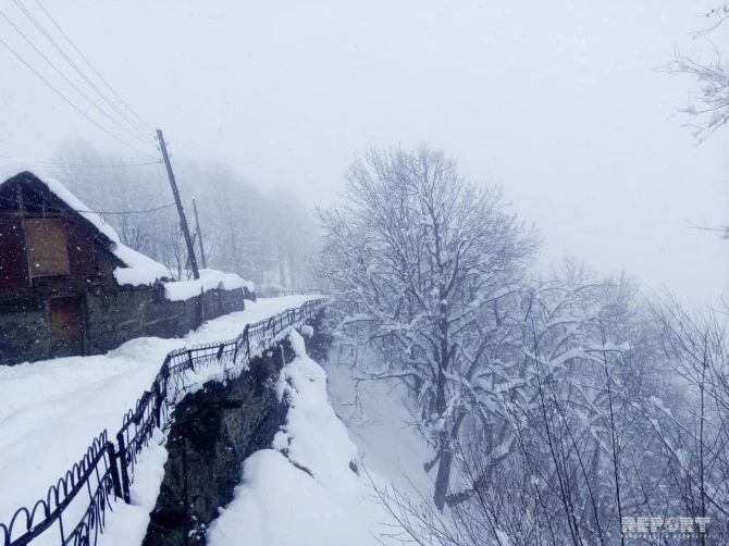 В Азербайджане выпало более полуметра снега - ФОТО