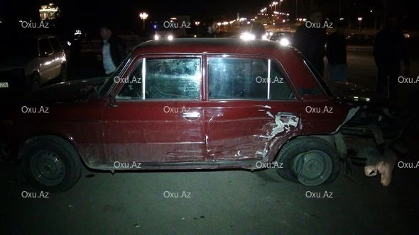 Üç avtomobil bir-birinə girdi – FOTO