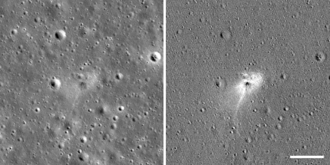 NASA обнаружило на Луне след от крушения космического корабля