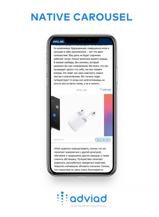 Azərbaycan reklam dünyasında İLK: Digital dünyanın ən yeni trendi Native reklam formatları Adviad platformasında!
