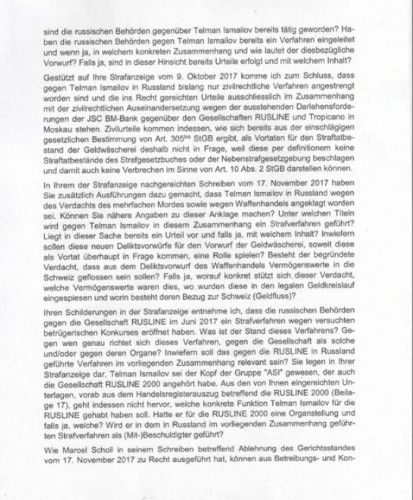 İsveçrə prokurorunun Telman İsmayılovun işi üzrə yazışmaları açıqlandı